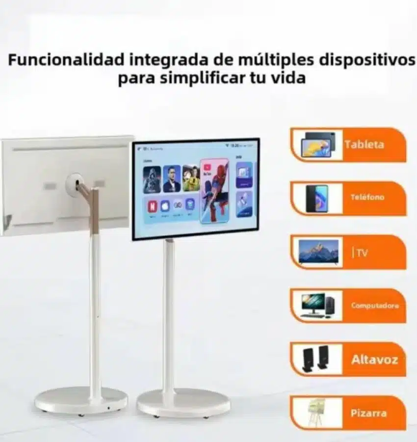 Pantalla Inteligente 24 Pulgadas HD Soporte Incluido Portátil - Imagen 2