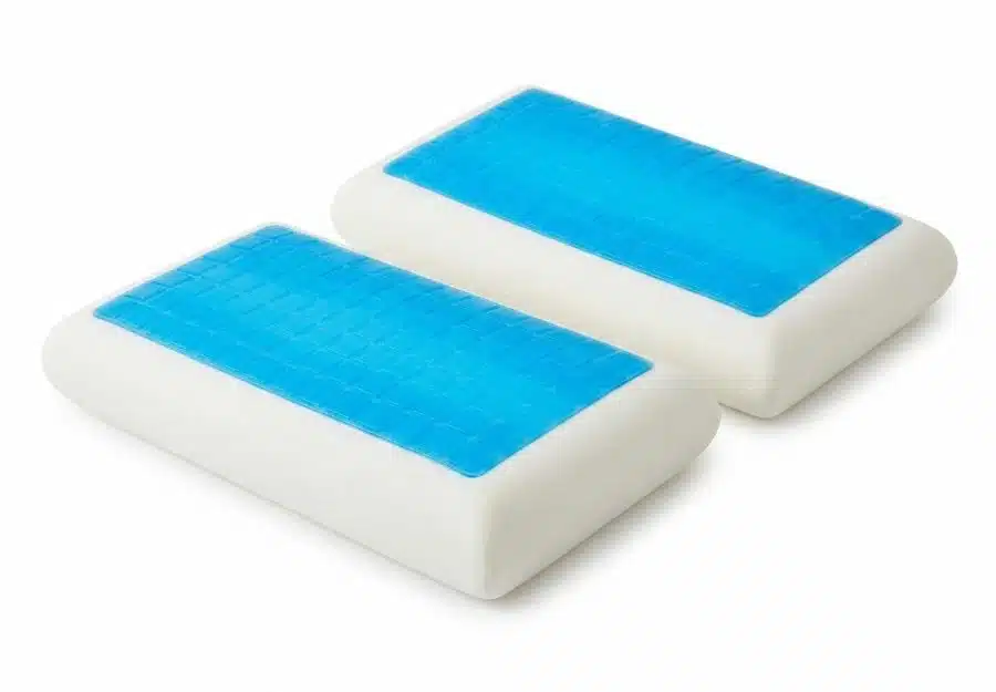 Sabanas Cama Queen Gris Lujo Mas Dos Almohadas De Gel Refrescante - Imagen 2