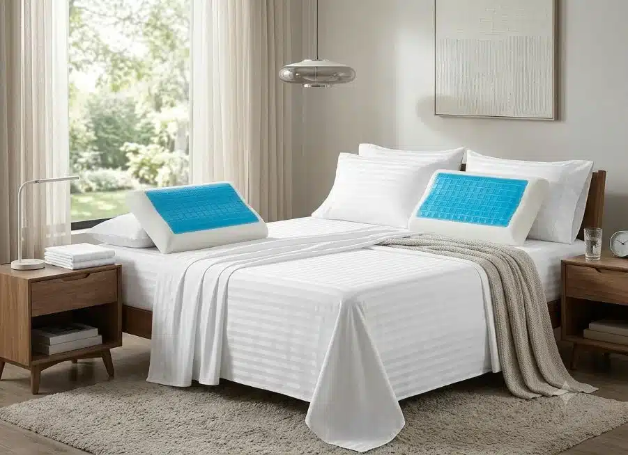 Juego Sabanas Doble Gris Mas 1 Almohada Gel Refrescante - Imagen 6
