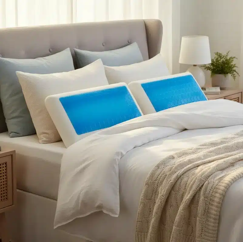 Dos Almohadas De Gel Refrescante Ortopédicas Espuma Viscoelásticas Antialérgicas - Imagen 2