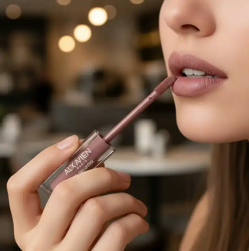 Labial líquido mate Alix Avien 503 Terracotta Nude De Larga Duración y Color Intenso - Imagen 4