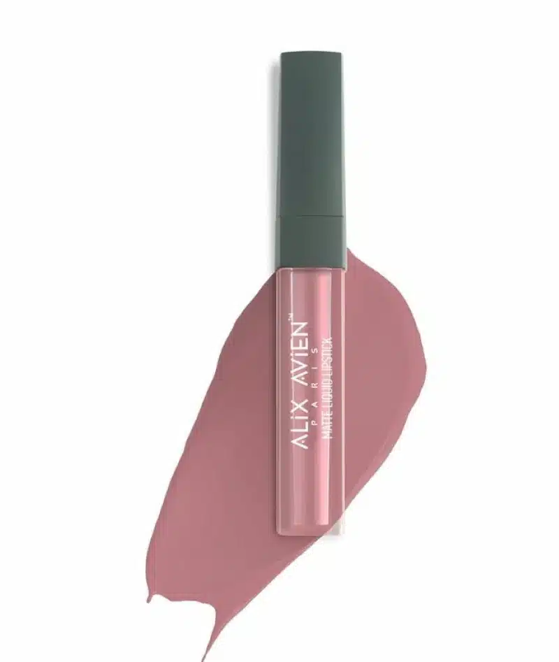 Labial líquido mate Alix Avien 505 Nude Pink De Larga Duración y Color Intenso - Imagen 5