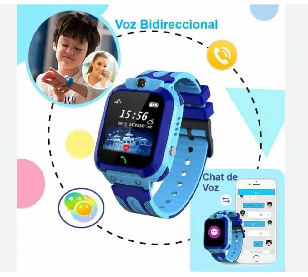 Reloj Inteligente Niños Táctil Tarjeta Sim GPS Teléfono Rosa - Imagen 5
