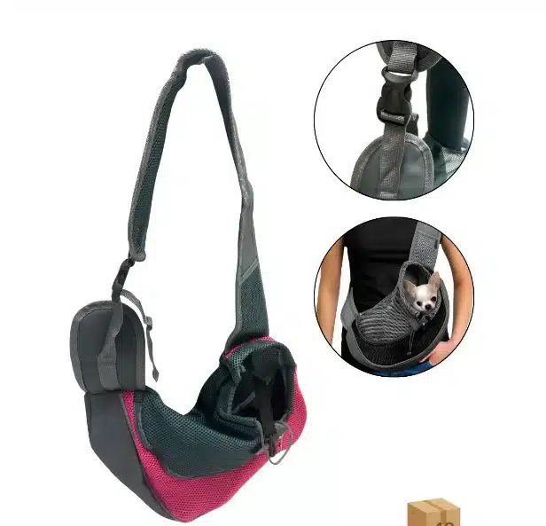 Bolso Cargador Para Mascotas Pequeña Manos Libres - Imagen 7