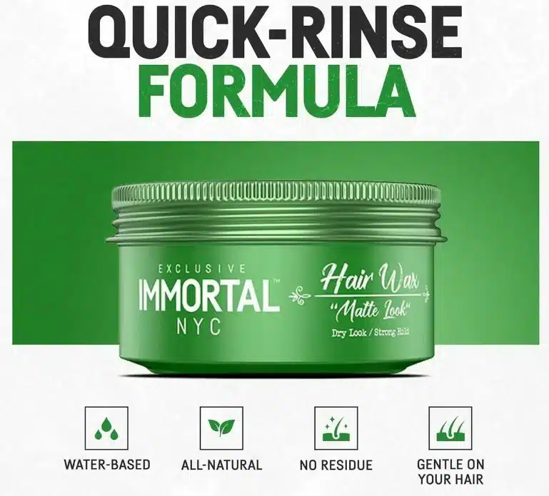 Cera Inmortal NYC Hair Wax Matte Look - Imagen 4