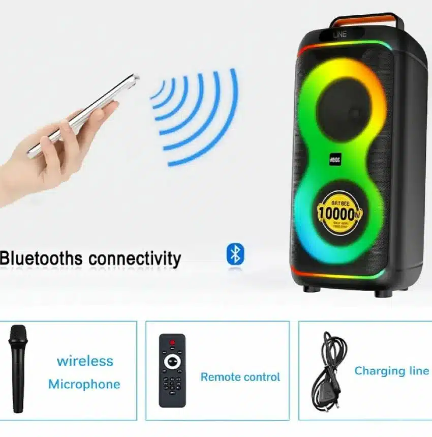 Parlante Gedi-g Gd-2608 Bluetooth Micrófono Altavoz Cabina - Imagen 4