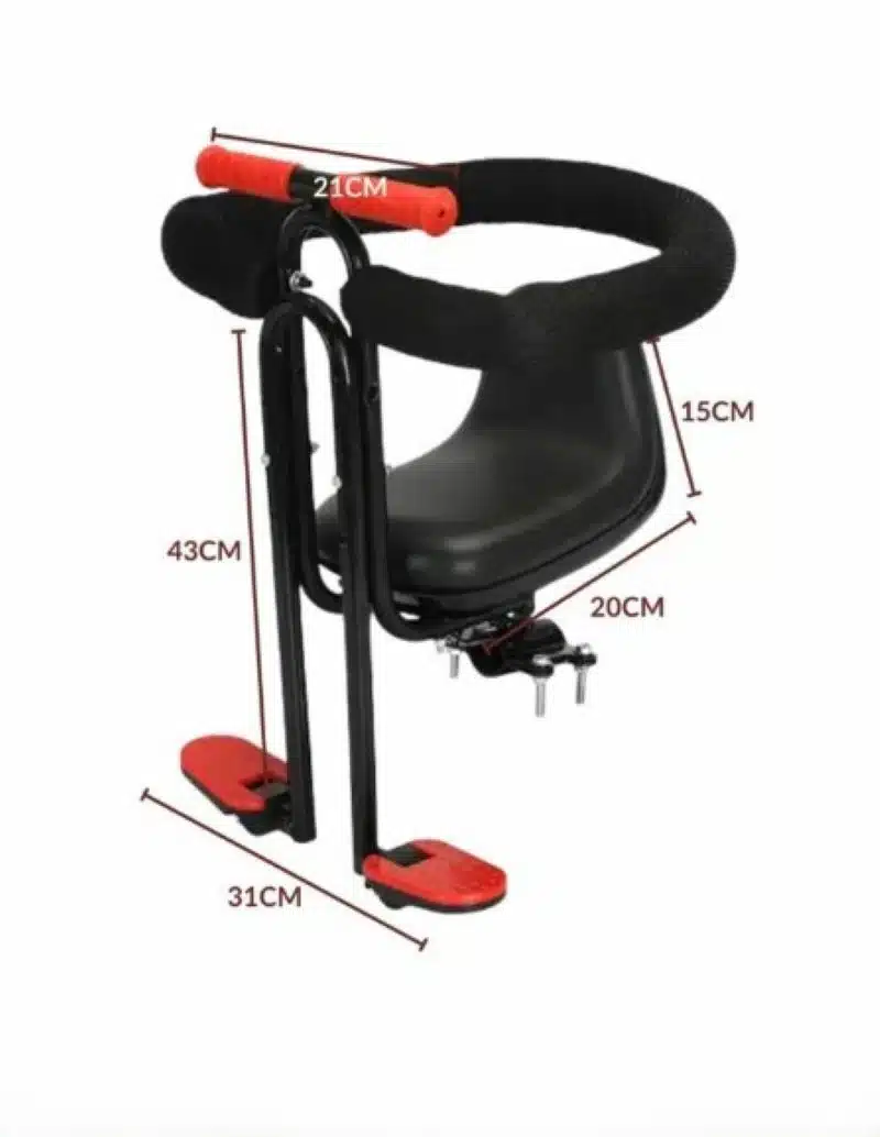 Silla Para Bicicleta Infantil Delantera Con Baranda Y Reposapiés - Imagen 4