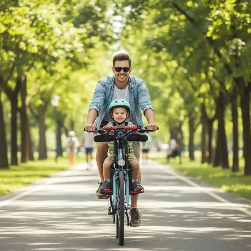 Silla Para Bicicleta Infantil Delantera Con Baranda Y Reposapiés - Imagen 2