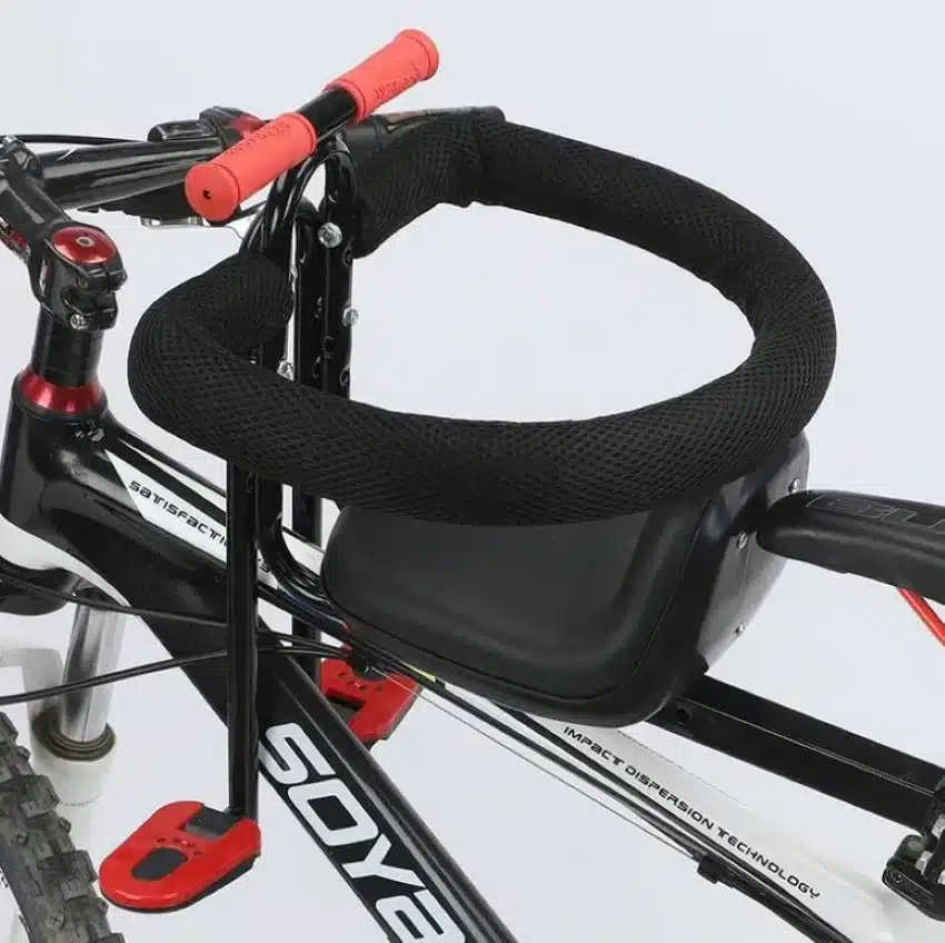 Silla Para Bicicleta Infantil Delantera Con Baranda Y Reposapiés - Imagen 5
