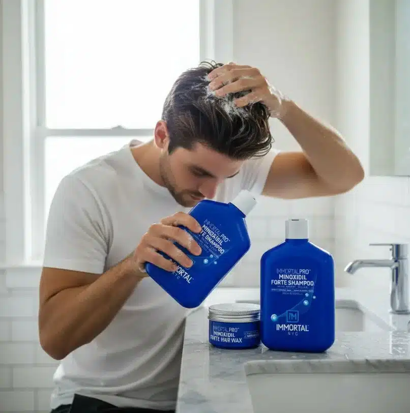 Combo Shampoo Y Cera Immortal Pro Minoxidil Forte - Imagen 2