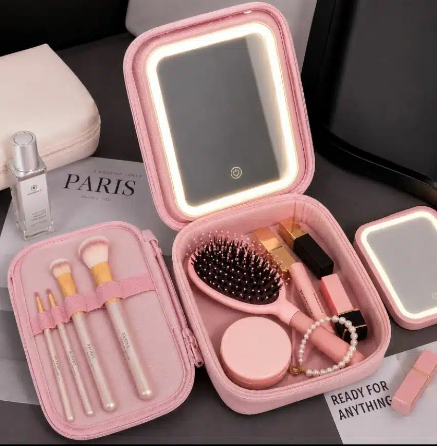 Estuche De Maquillaje Con Espejo Neceser Luz Led - Imagen 6
