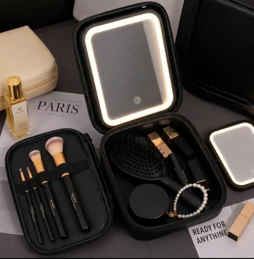 Estuche De Maquillaje Con Espejo Neceser Luz Led - Imagen 8
