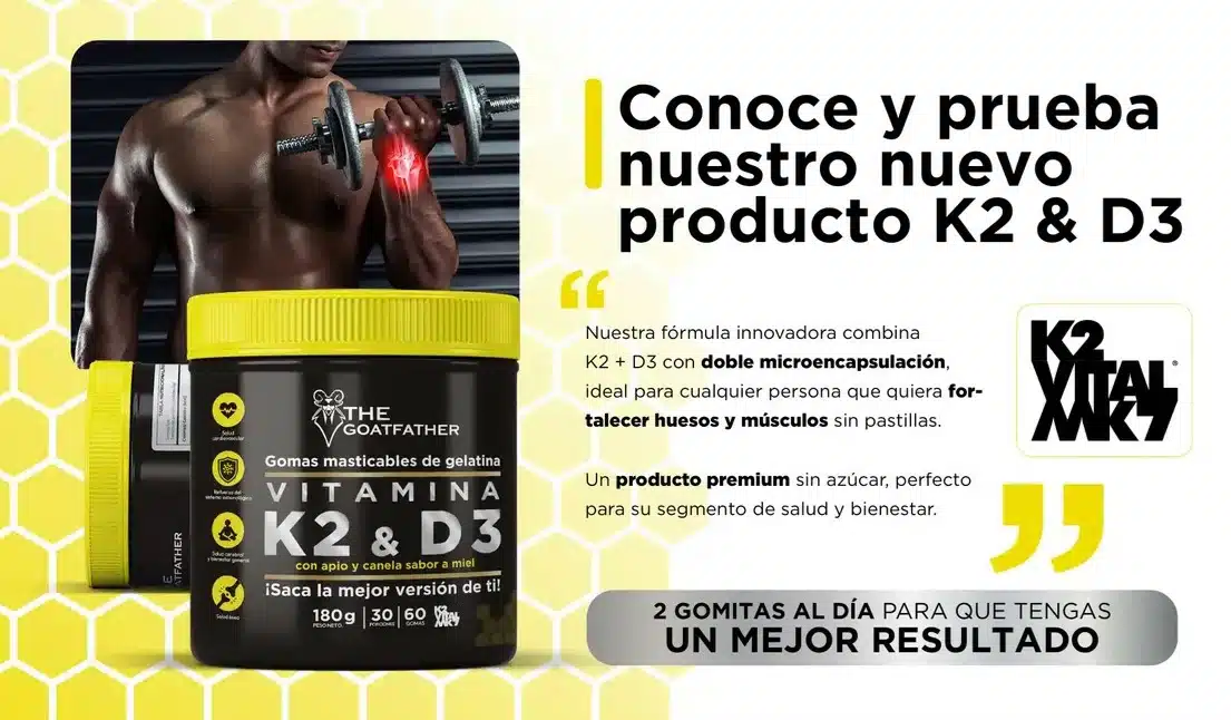 Gomitas Masticables Vitamina K2 y D3 The Goatfather - Imagen 2