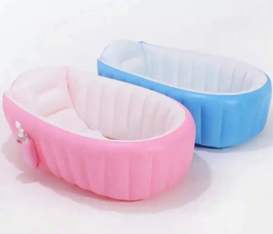 Bañera Tina Inflable Portatil Para Bebés Azul - Imagen 7