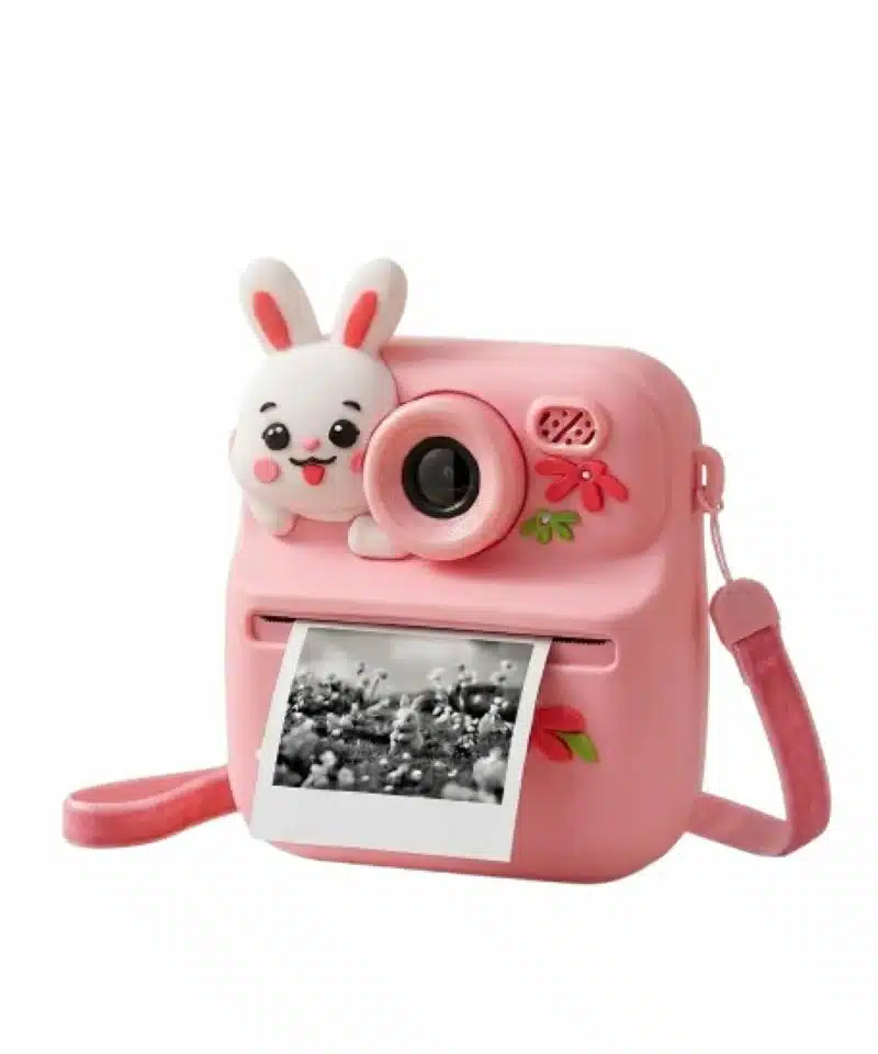 Cámara De Impresión Instantánea Para Niños Conejo Rosa - Imagen 6