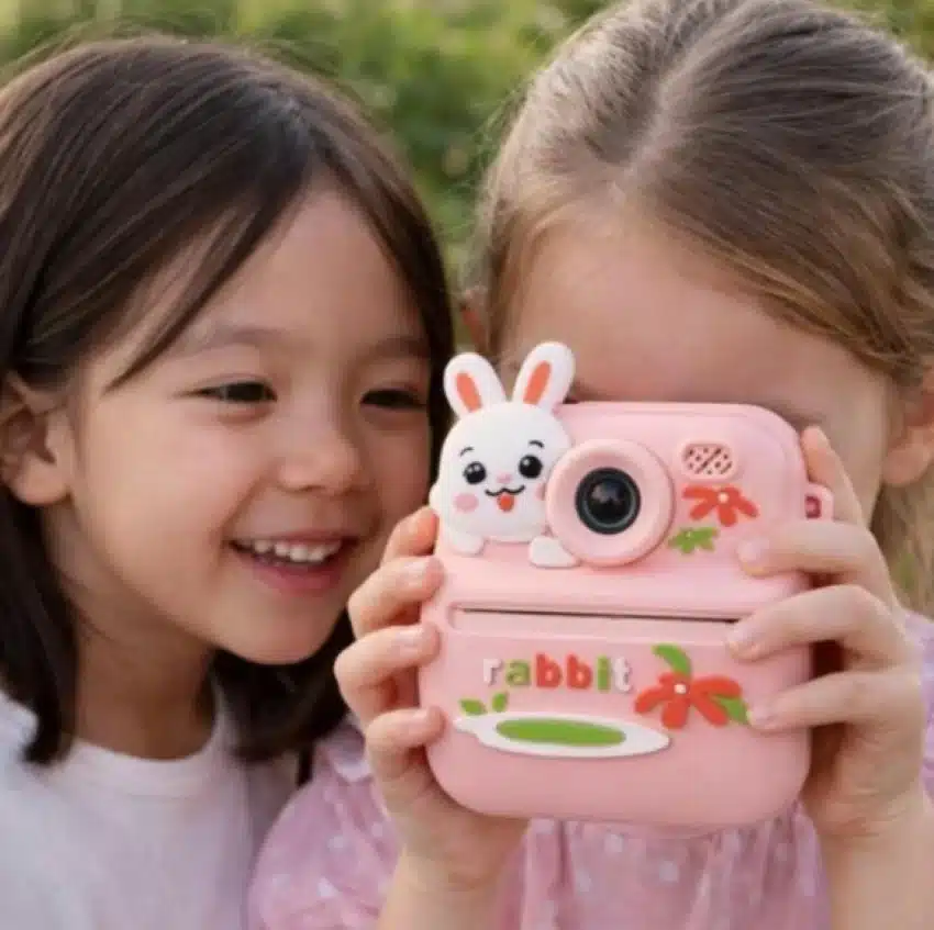 Cámara De Impresión Instantánea Para Niños Conejo Rosa - Imagen 5