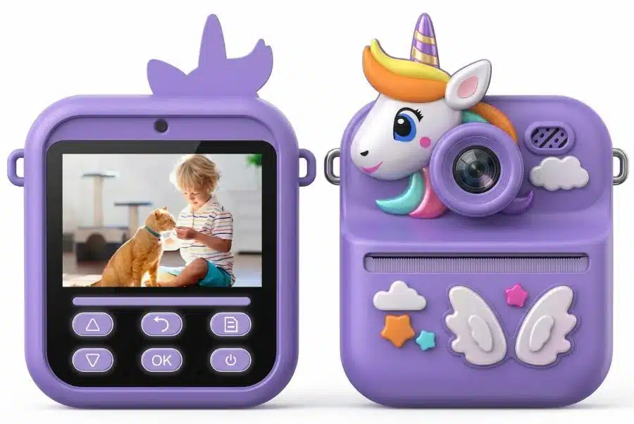 Cámara De Impresión Instantánea Para Niños Unicornio Morado - Imagen 4