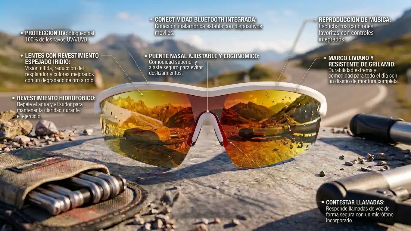 Gafas Deportivas Inteligentes Con Bluetooth iGlass T07-4 - Imagen 2