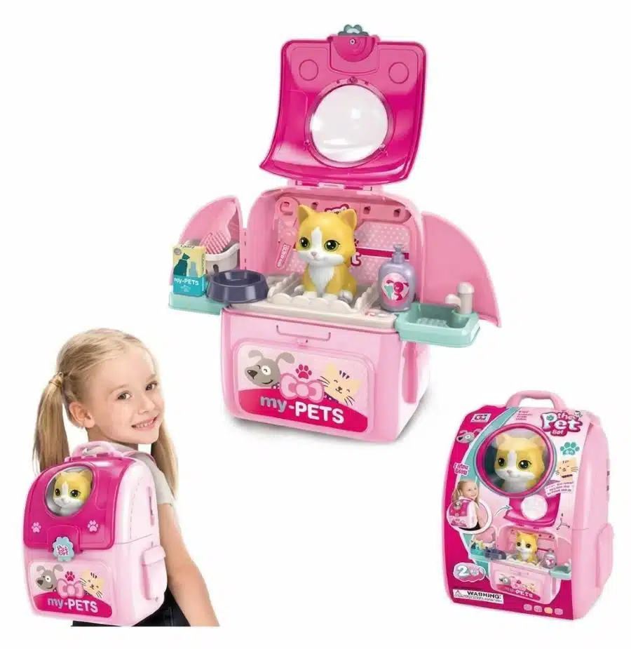 Maleta De Gato Juguete Set Veterinaria Niños Mascota - Imagen 4