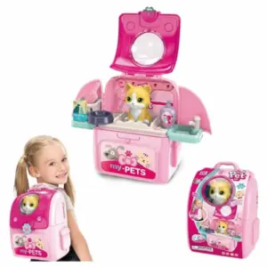 Maleta De Gato Juguete Set Veterinaria Niños Mascota