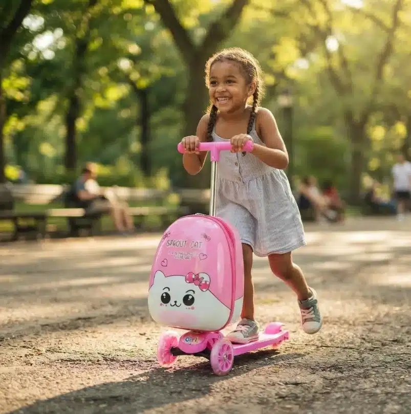 Patineta Scooter Niños Con Maleta Plegable 3 Ruedas - Imagen 5