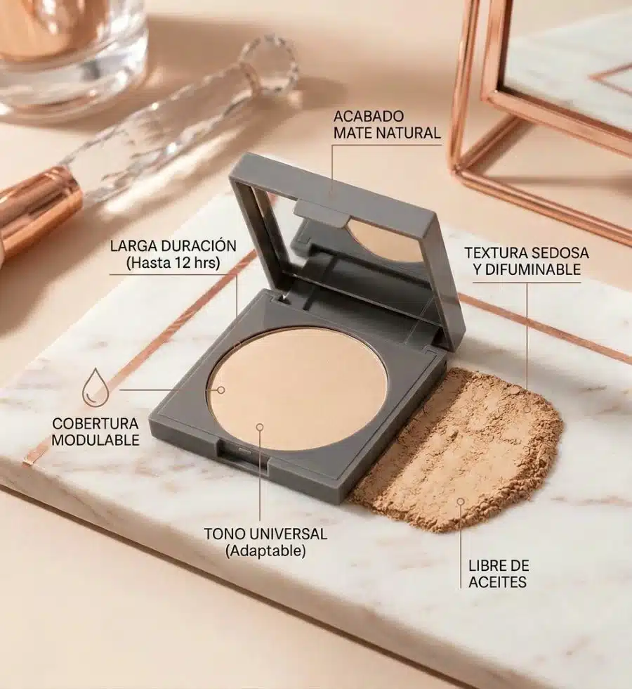 Polvo Compacto Baked Powder 202 Soft Peach Alix Avien - Imagen 2