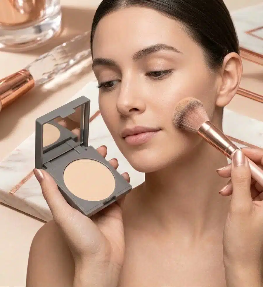 Polvo Compacto Baked Powder 202 Soft Peach Alix Avien - Imagen 3