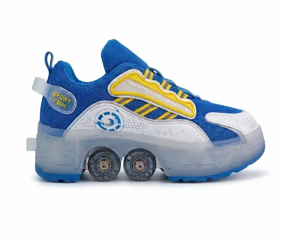 tenis con ruedas azul