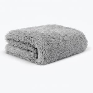 Cobija Manta Fluffy Doble Faz Térmica Peluda Gris