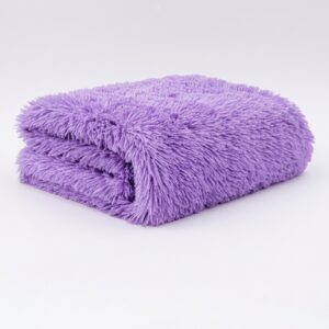 Cobija Manta Fluffy Doble Faz Térmica Peluda Lila