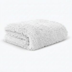Cobija Manta Fluffy Doble Faz Térmica Peluda Blanca