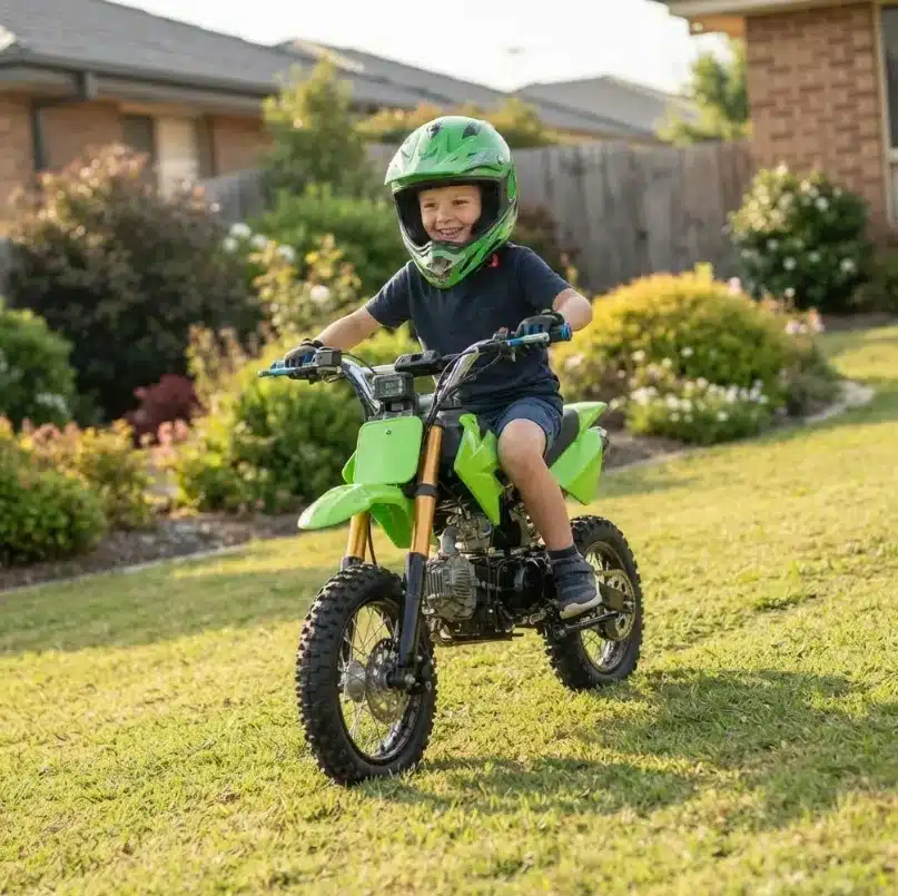 Moto A Gasolina Para Niños 110 Cc Cuatro Tiempos M1 Pro Verde - Imagen 3