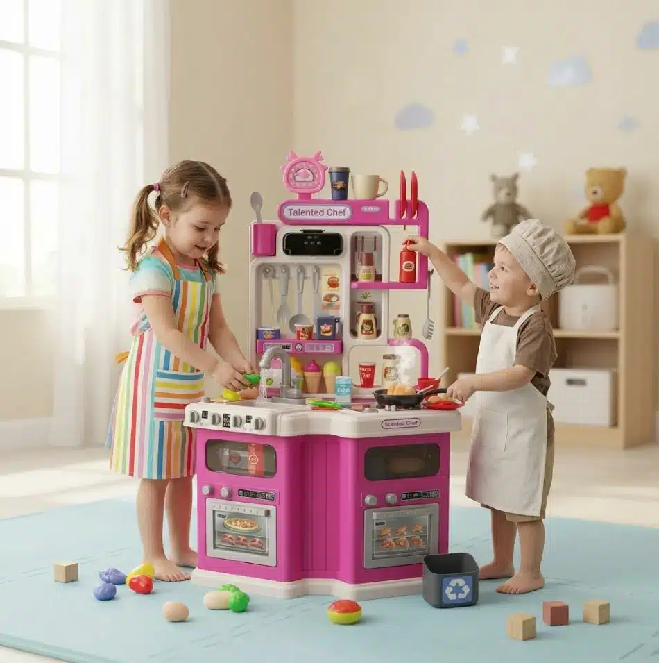 Cocina De Juguete Interactiva 113 Piezas Con Luz Y Sonido - Imagen 4