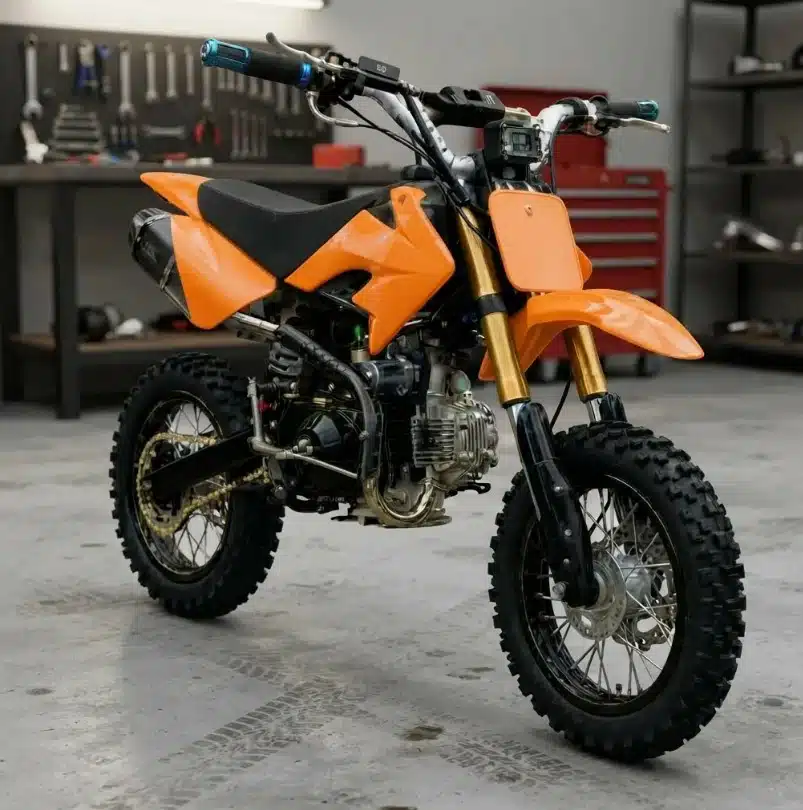 Moto A Gasolina Para Niños 110 Cc Cuatro Tiempos M1 Pro Naranja - Imagen 4