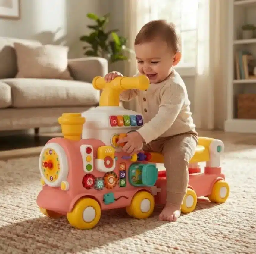 Tren Caminador Didáctico Con Luces Y Sonidos 5 En 1 Bebes - Imagen 3